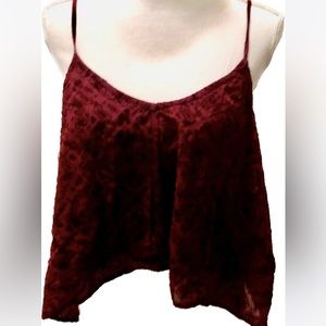 Hollister swing tank top with lace overlay size Large